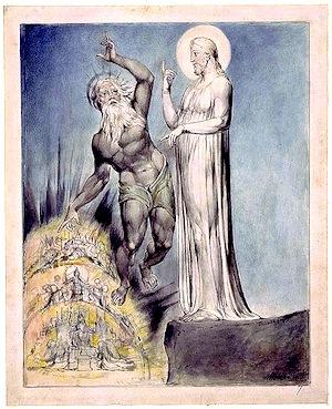 Paradise Regained Book IV: Satan Tempts Christ, by William Blake