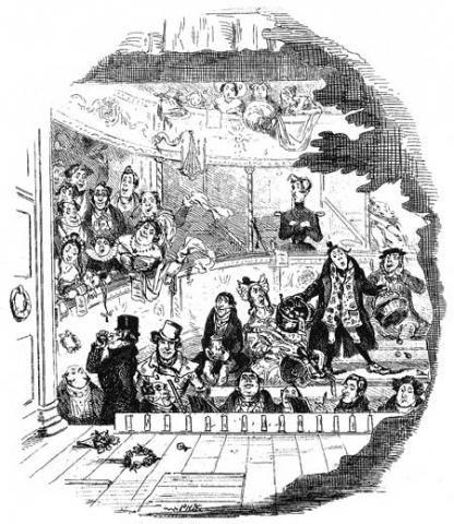 From Charles Dickens' "Nicholas Nickleby (1839): The Audience of the Crummles Theatre Company