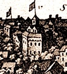 Part of Merian's View of London, with the Globe Playhouse