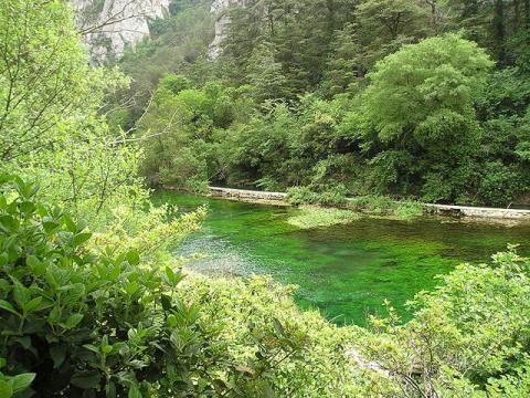 The River Sorgue in Vaucluse, near Avignon, where Petrarch spent many happy times