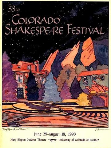 Colorado Shakespeare Festival, Boulder, 1990 Program.