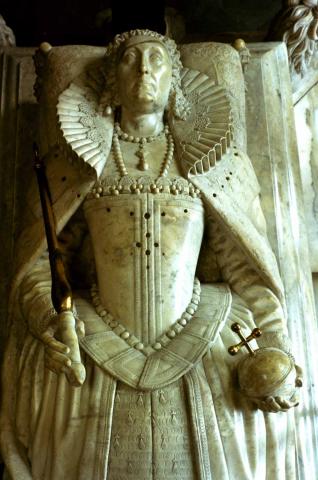 Effigy of Queen Elizabeth I in Westminster Abbey