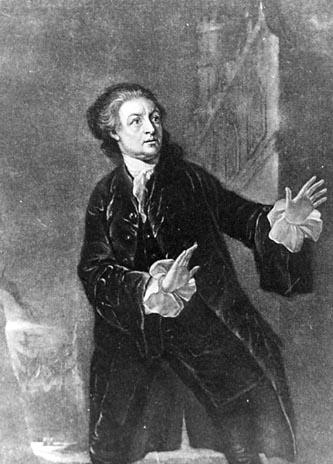 Hamlet, David Garrick as Hamlet, Drury Lane Theatre, 1754