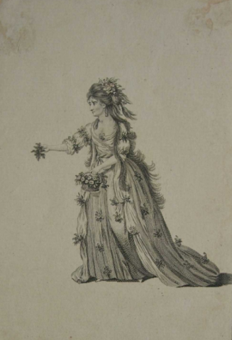 Hamlet, Mrs. Jane Lessingham as Ophelia, Covent Garden Theatre, 1772