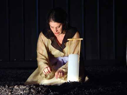 Lady Macbeth (Mia Barron) at the Bruns Theatre: California Shakespeare Theatre, 2002.