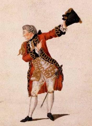 Much Ado About Nothing, David Garrick in his last performance as Benedick, Drury Lane Theatre, London, 1776