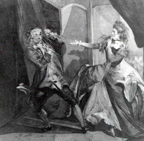 The Macbeths: David Garrick and Hannah Pritchard by Henry Fuseli (1741-1825)