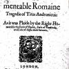Shakespeare: Titus Andronicus, Q1 (1594).