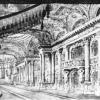 Booth's Theatre, New York, 1869: Design for Act III of Hamlet