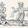 Frontispiece of Nine Days Wonder (1600): Will Kemp Performing a Jig