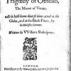 Othello: Quarto Titlepage (1622)