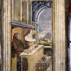 Francesco Petrarch in his study