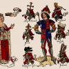 Richard III, his Queen Anne, and his son; with related heraldry (15th c.)