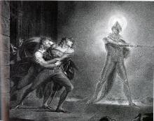 Boydell's Collection: Hamlet and the Ghost by Henry Fuseli