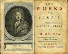 Frontispiece & Title: Vol. II of the Works of Virgil translated by John Dryden (1716)