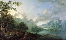 George Barrett, Sr.: View of Windermere Lake, Early Morning (1781)