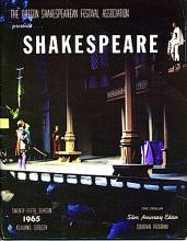 Oregon Shakespeare Festival Program (Ashland) for 1965.