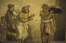 Roman Mosaic of Strolling Musicians