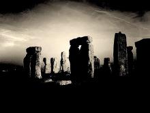 Stonehenge dramatically lit